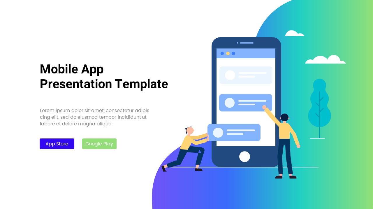 Mobile App Powerpoint Template By Lightslides Graphicriver